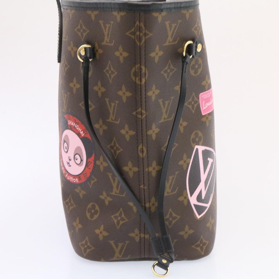 Louis Vuitton Monogram World Tour Neverfull MM Tote Bag LV 26563A