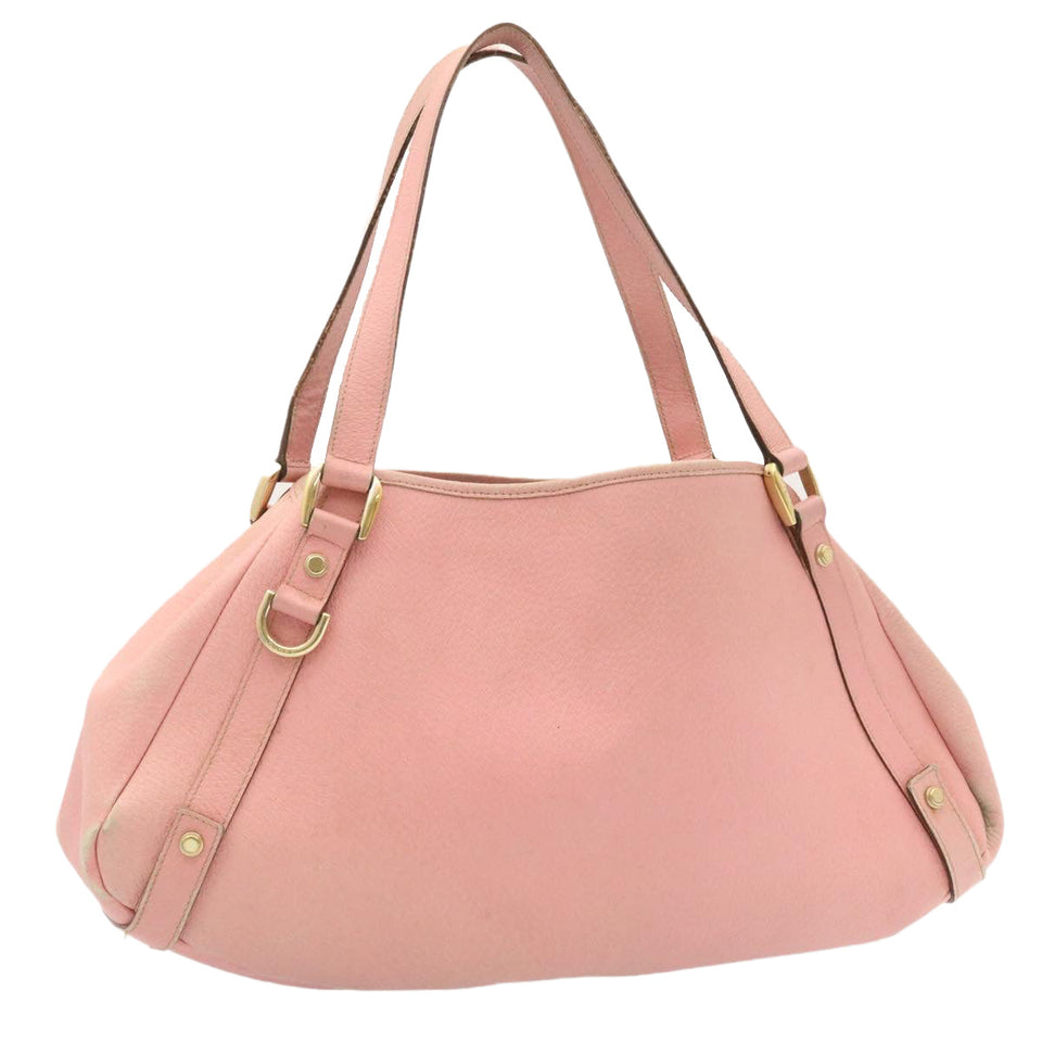 Gucci Abbey GG Canvas Tote Bag Leather Pink 26647