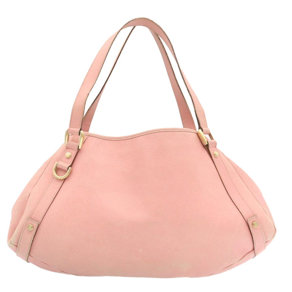 Gucci Abbey GG Canvas Tote Bag Leather Pink 26647