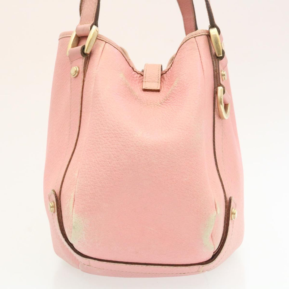 Gucci Abbey GG Canvas Tote Bag Leather Pink 26647