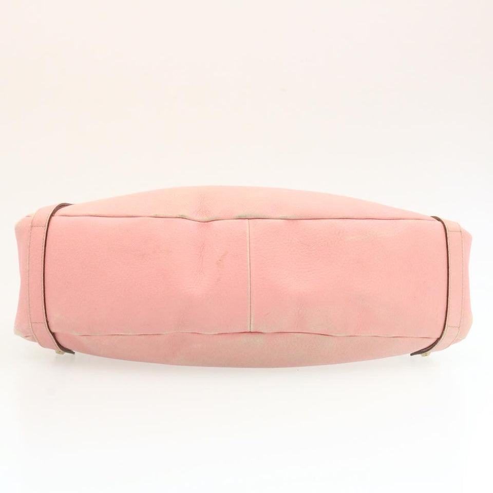 Gucci Abbey GG Canvas Tote Bag Leather Pink 26647
