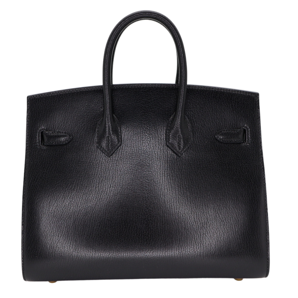 Hermes25cm Birkin Sellier Black Chèvre Leather Gold Hardware
