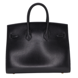 Hermes25cm Birkin Sellier Black Chèvre Leather Gold Hardware