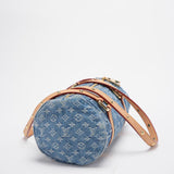 Louis Vuitton Papillon Bag 28cm LV Monogram Denim Papillon Shoulder Bag Blue from 2024