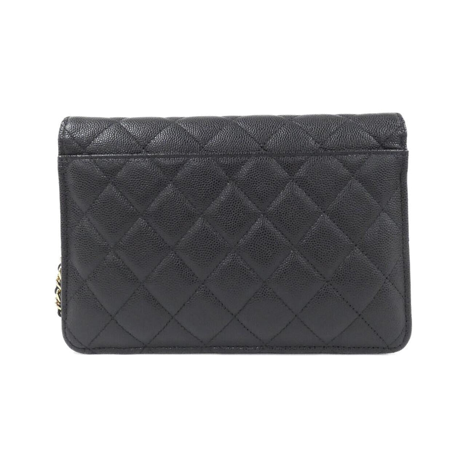 Chanel Timeless Classic Line Caviar Skin Chain Clutch