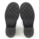 Chanel G38086Y55462 Nylon Suede Calfskin Patent Calfskin Boots