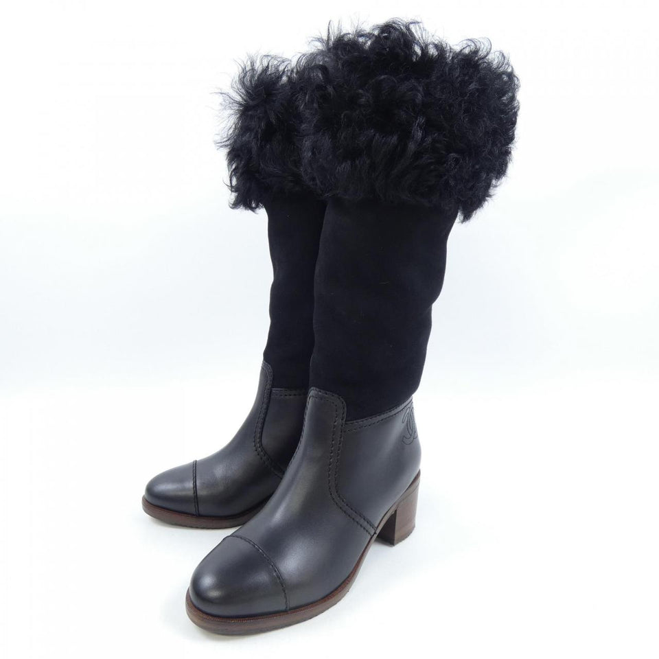 Chanel G31039Y15953 Calfskin Sheepskin Long Boots