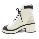 Chanel G38514Y55583 Pearl Calfskin Calfskin Patent Calfskin Boots