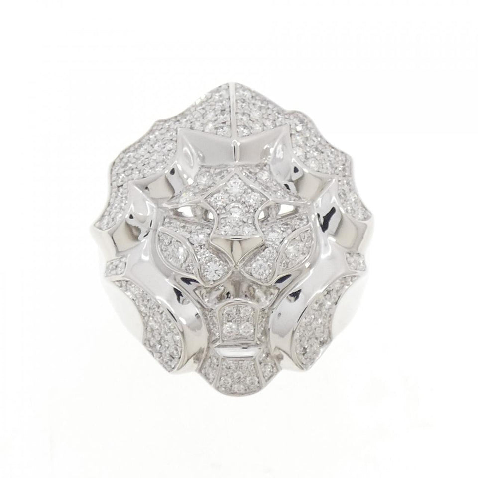 Chanel Sous le Signe du Lion 750 White Gold Diamond Ring