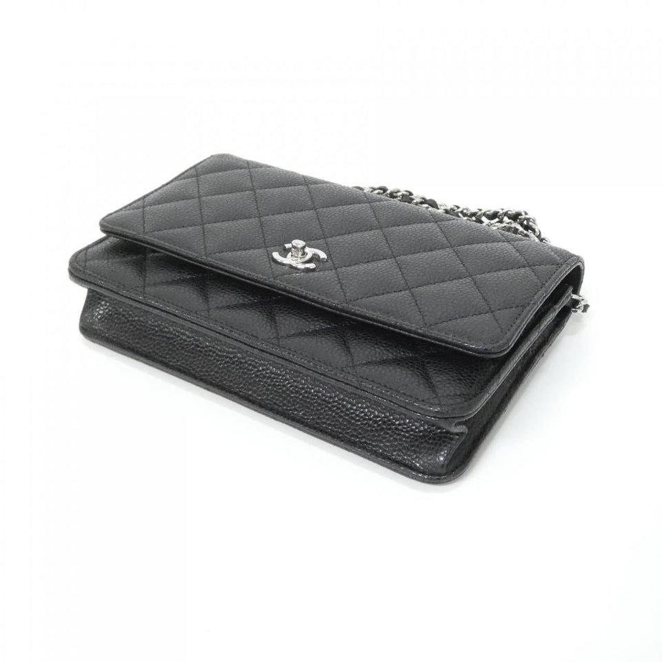 Chanel Chain Wallet Caviar Skin Wallet