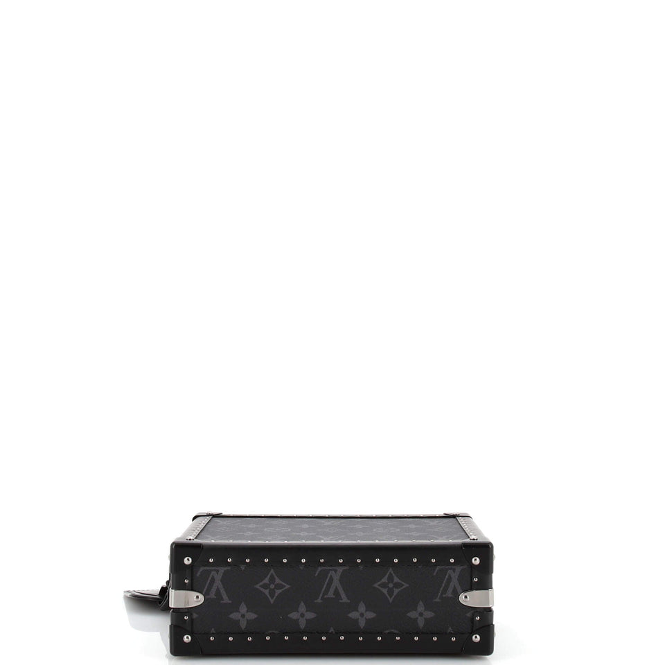 Louis Vuitton Clutch Box Bag Monogram Eclipse and Leather