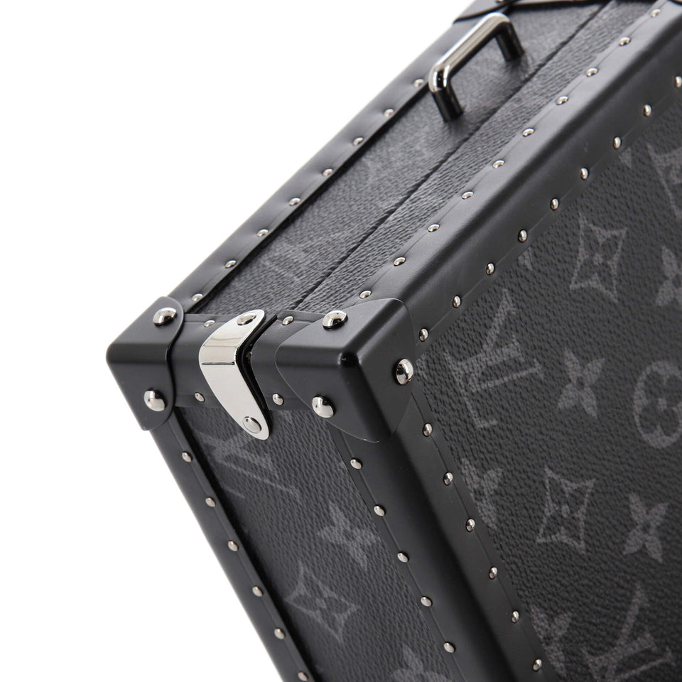 Louis Vuitton Clutch Box Bag Monogram Eclipse and Leather