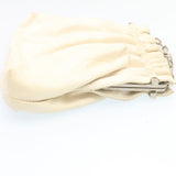 Gucci Chain Shoulder Bag Embossed Leather White 27100