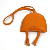 Hermes Bag charm Leather, Buffalo Horn Orange petit ash owl unisex(Unisex)