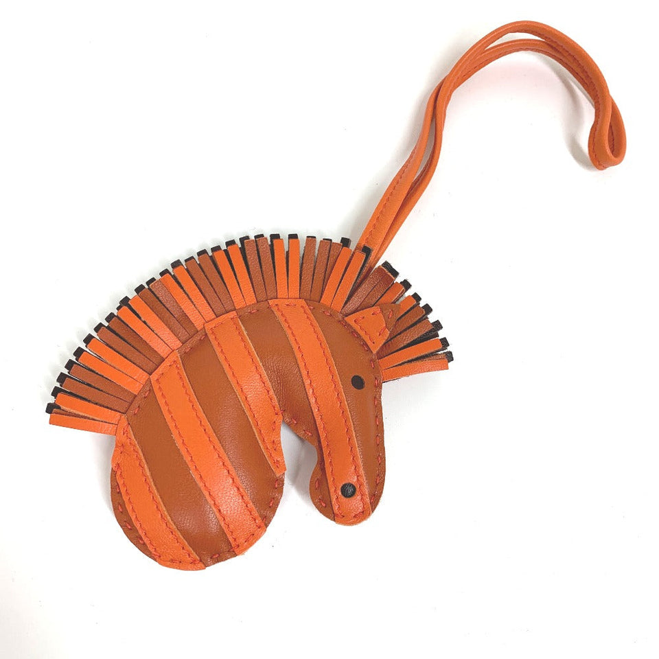 Hermes Bag charm Leather / Anemiro Orange Gee Gee Savannah Women(Unisex)