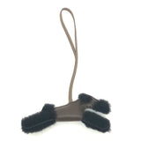 Hermes Bag charm Sheepskin, Mouton Brown Paddy charm