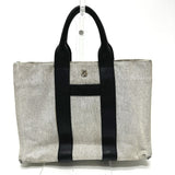 Hermes Tote Bag Toile H, Leather gray Sac Arne PM