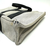 Hermes Tote Bag Toile H, Leather gray Sac Arne PM