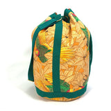 Hermes Shoulder Bag canvas green Bird pattern purse Women