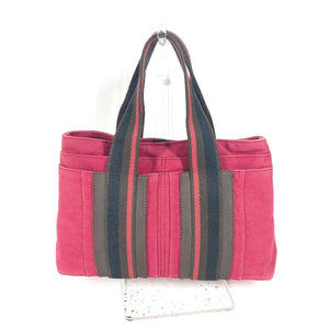 Hermes Tote Bag canvas Red Troca Horizontal PM Women