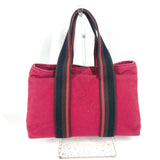 Hermes Tote Bag canvas Red Troca Horizontal PM Women