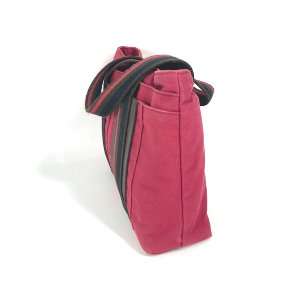 Hermes Tote Bag canvas Red Troca Horizontal PM Women