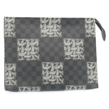Louis Vuitton Damier Graphite Pochette Voyage Clutch Bag LV Auth 27628A