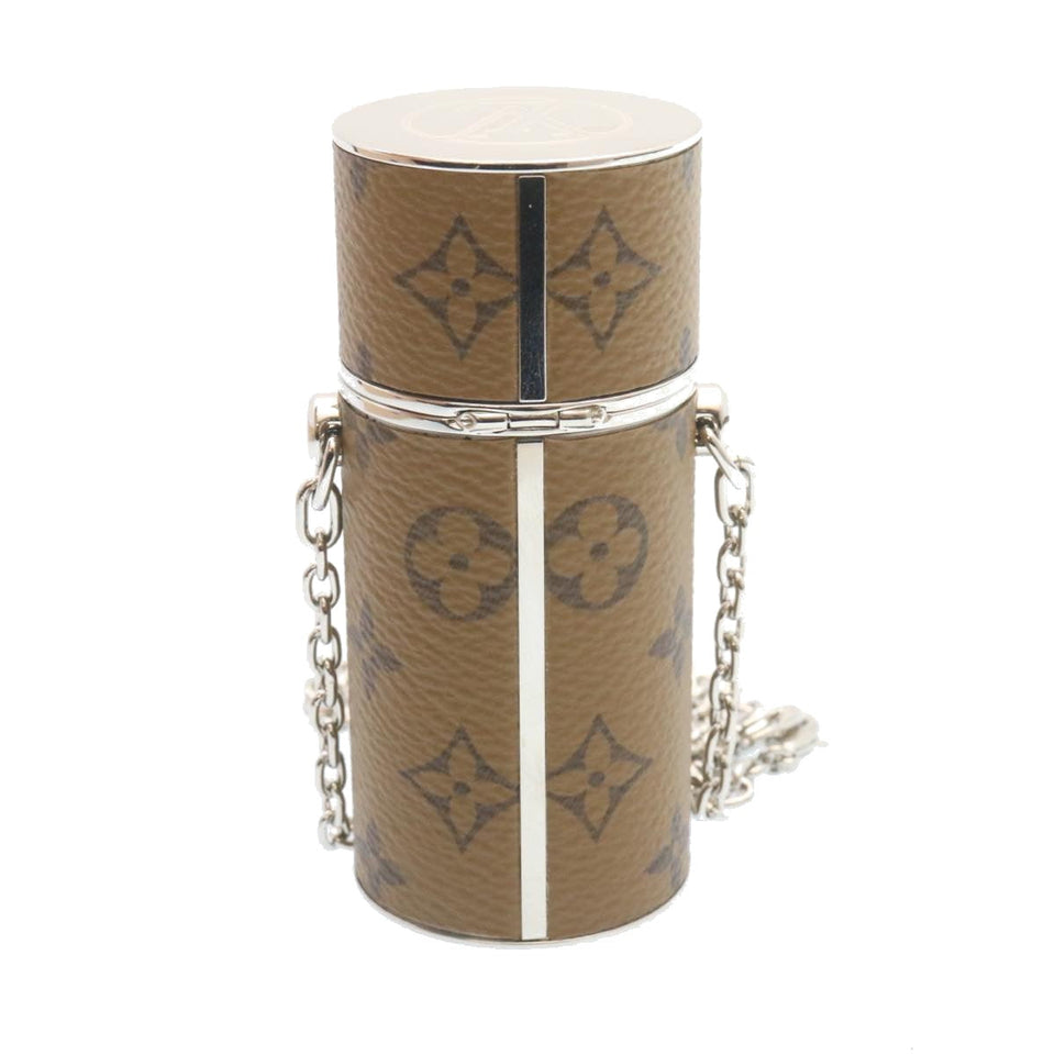 Louis Vuitton Monogram Reverse Lipstick Case Cosmetic Pouch LV Auth Clutch