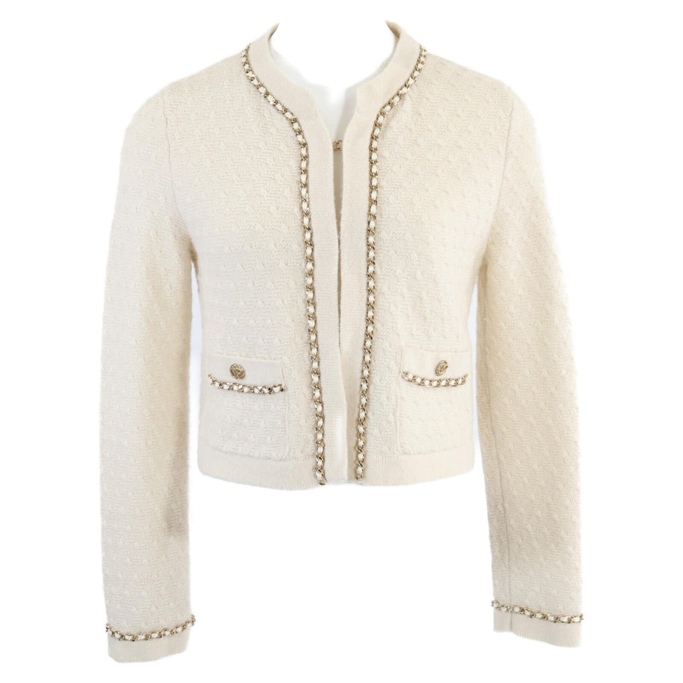 Chanel P75724K10893 Cashmere Knit Jacket Top