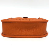 Hermes Shoulder Bag Taurillon Clemence Orange Evelyn TPM Women