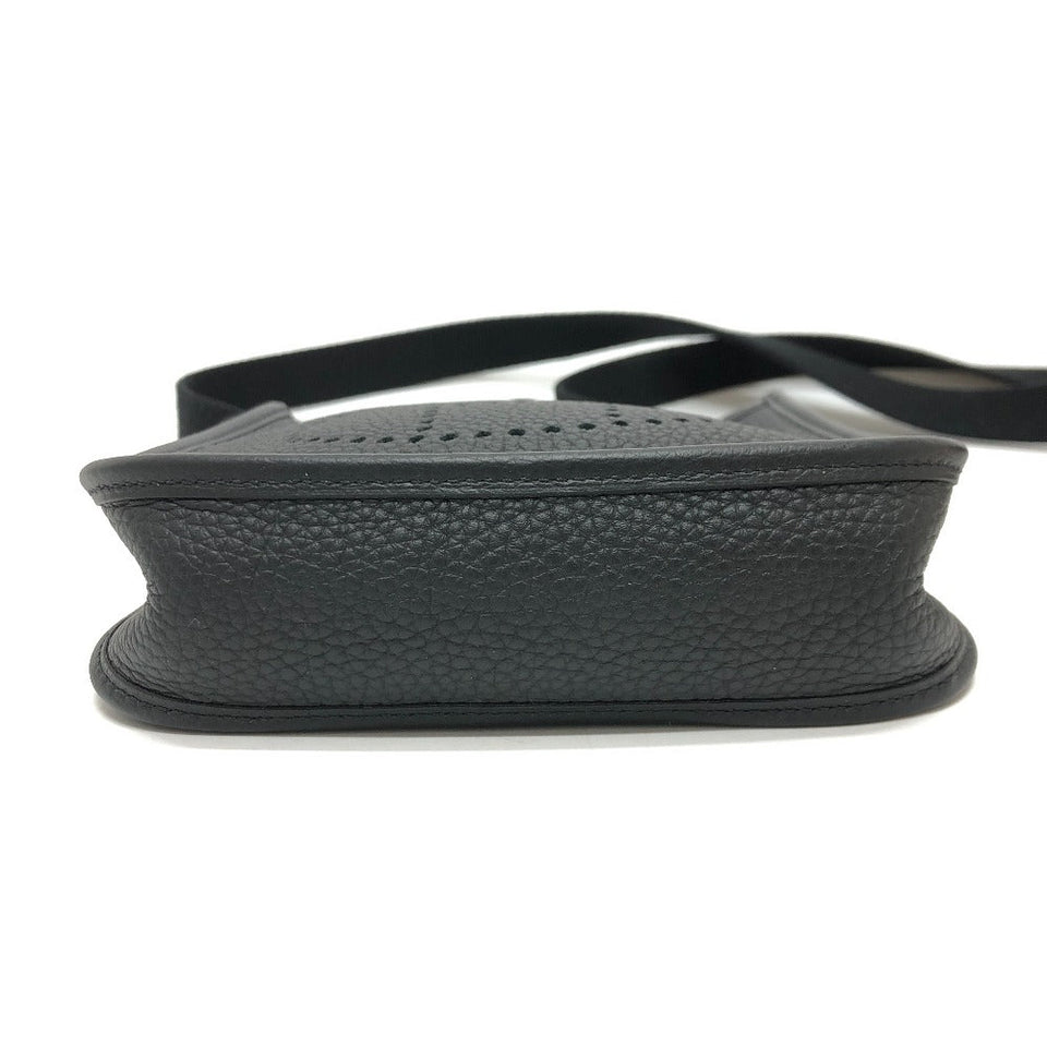 Hermes Shoulder Bag Taurillon Clemence black Evelyn TPM Amazone