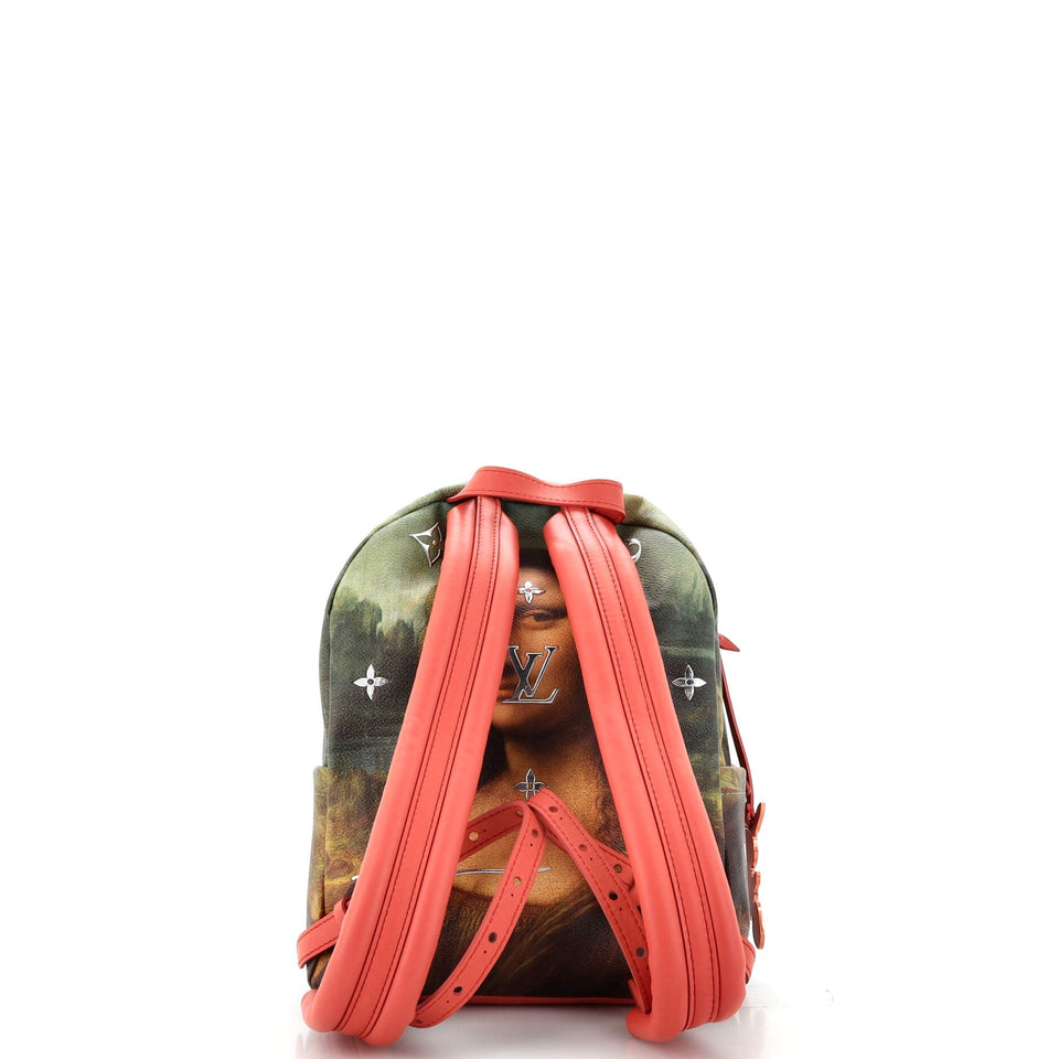 Louis Vuitton Palm Springs Backpack Limited Edition Jeff Koons Da Vinci Print Canvas PM
