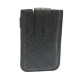 Gucci Guccissima GG Canvas Smart Phone Case Leather Black 27996