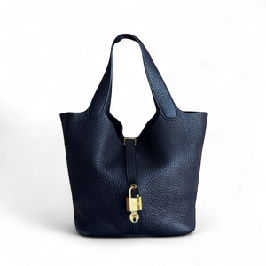 Hermes Picotin 22 - Noir Clemence Golden Hardware