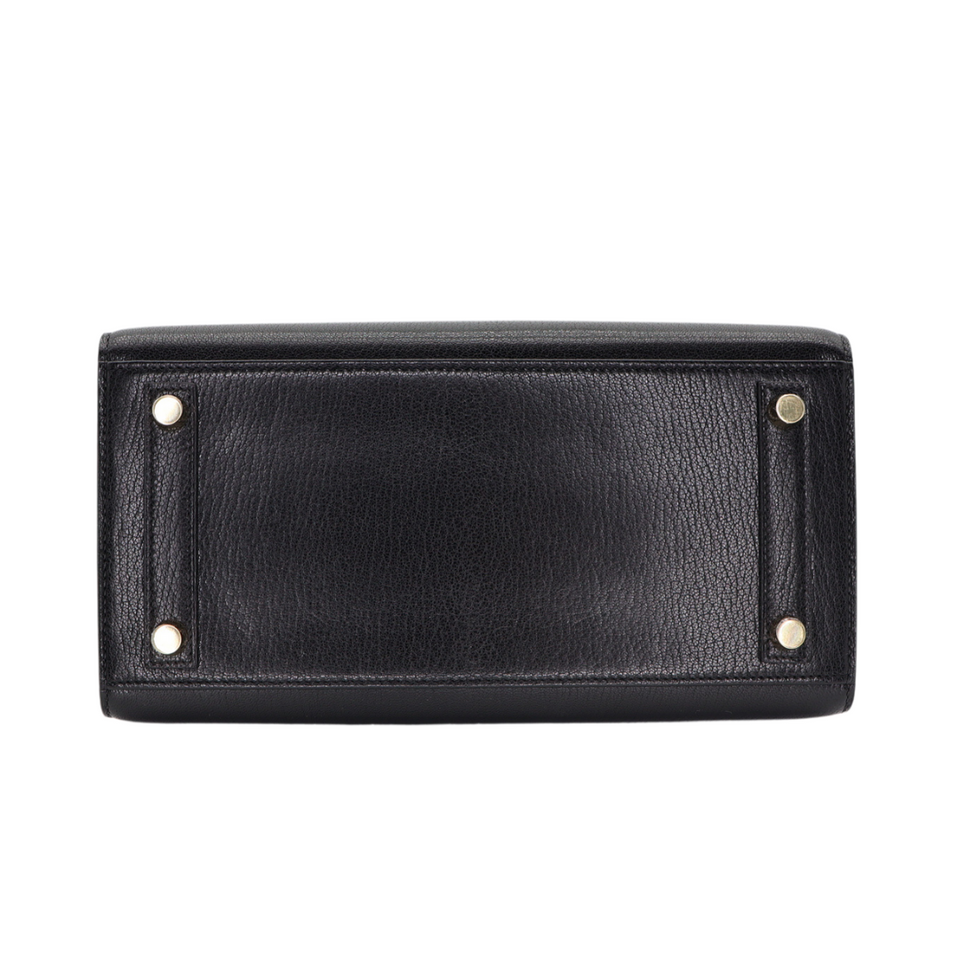 Hermes25cm Birkin Sellier Black Chèvre Leather Gold Hardware