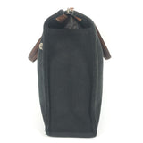 Hermes Business bag Canvas / leather black Medall studs