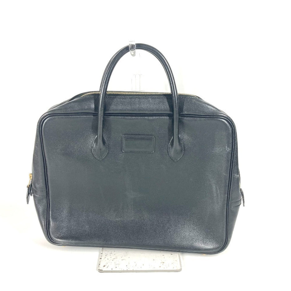 Hermes Business bag leather black Eiffel mens