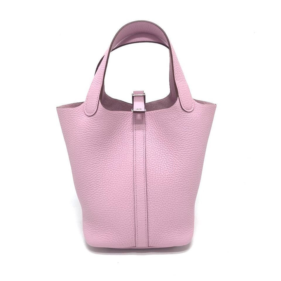 Hermes Handbag Taurillon Clemence pink Picotan Lock PM