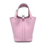 Hermes Handbag Taurillon Clemence pink Picotan Lock PM