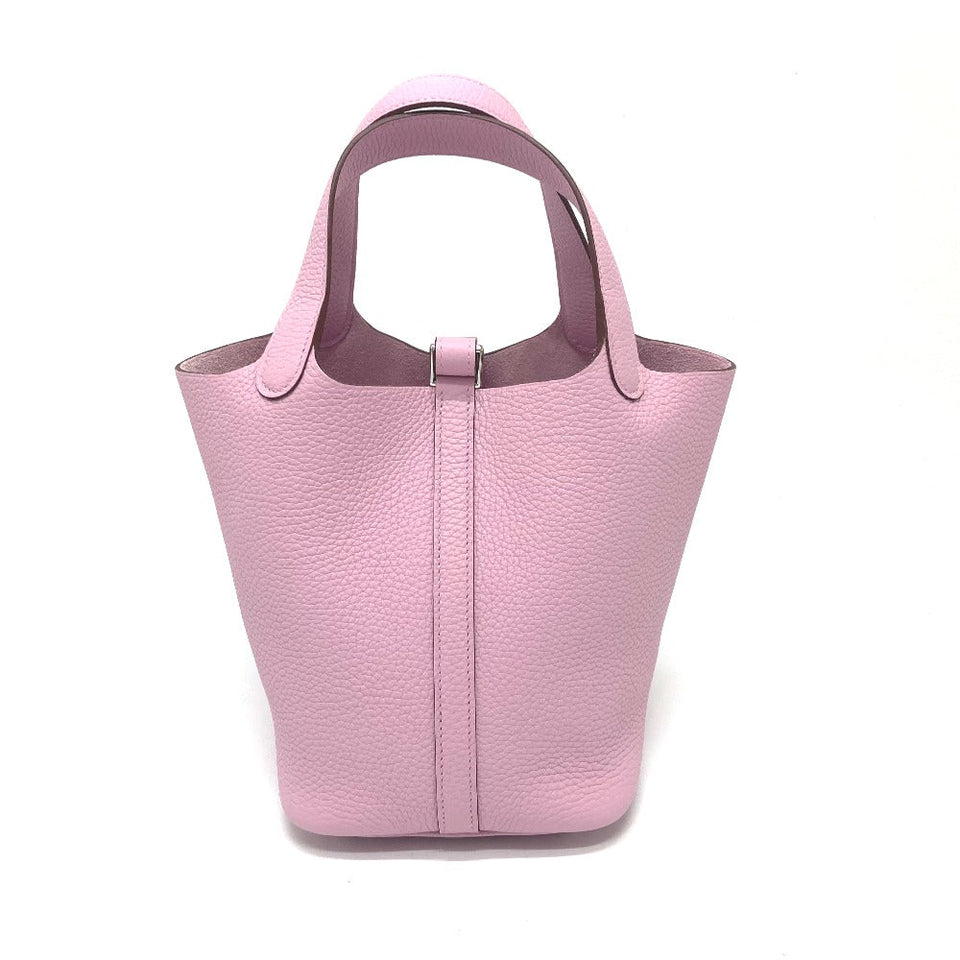 Hermes Handbag Taurillon Clemence pink Picotan Lock PM