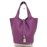Hermes Handbag leather purple Picotan Lock PM