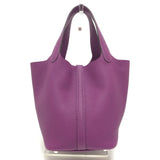 Hermes Handbag leather purple Picotan Lock PM