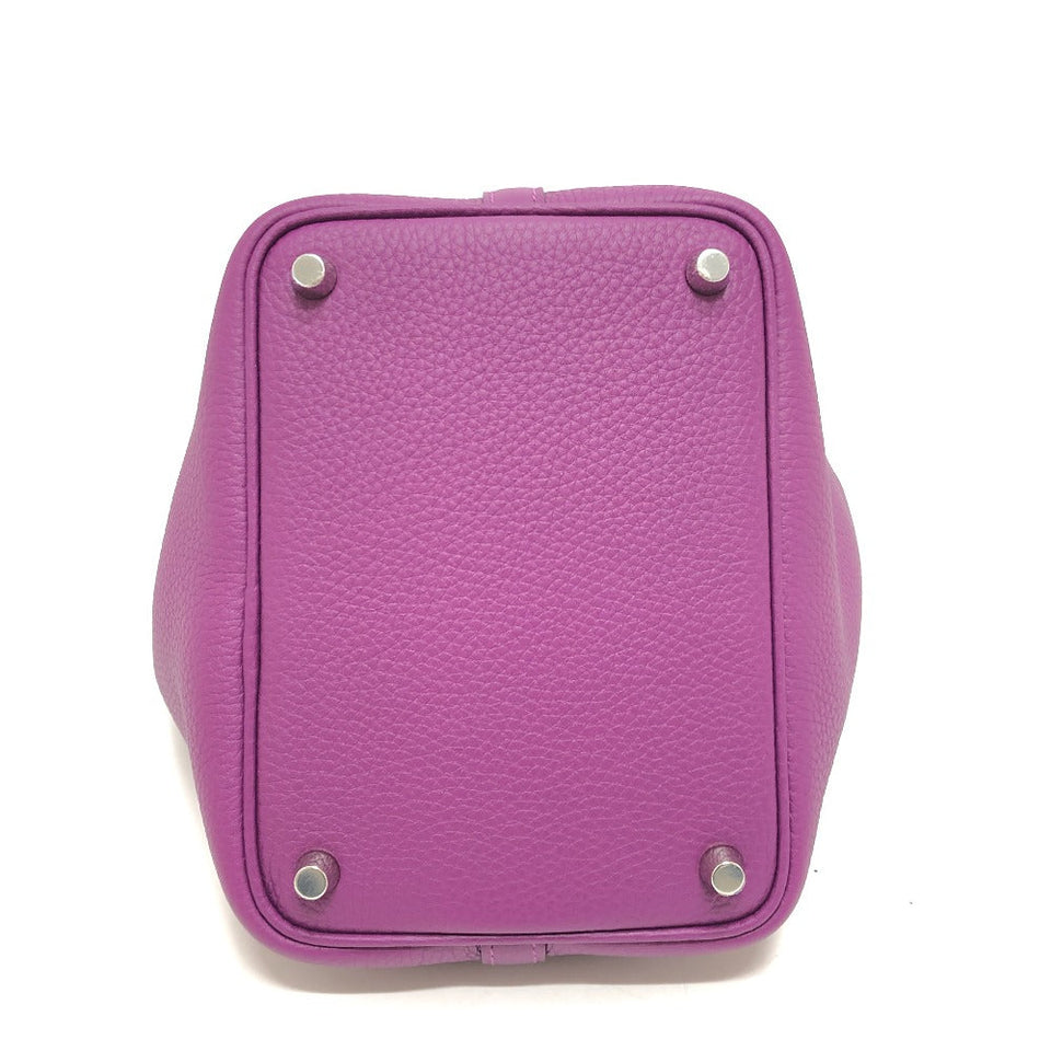 Hermes Handbag leather purple Picotan Lock PM