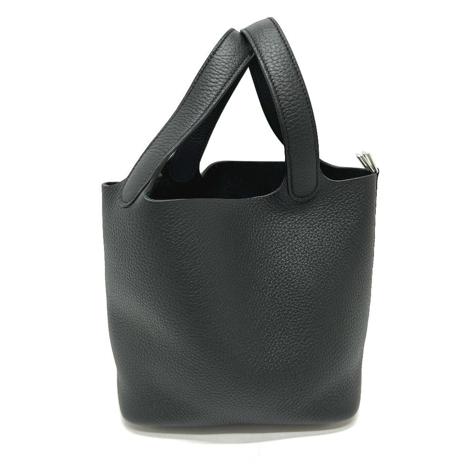 Hermes Handbag Taurillon Clemence black Picotan Lock PM Women