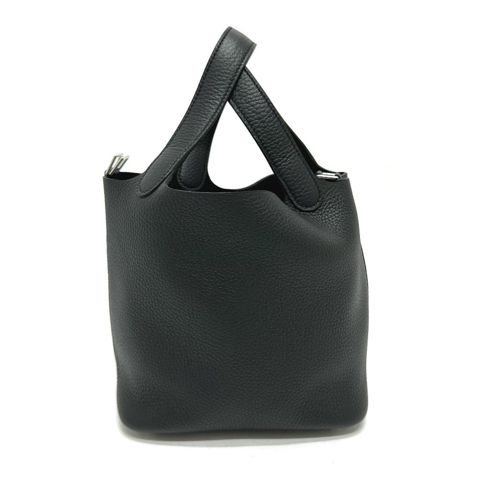 Hermes Handbag Taurillon Clemence black Picotan Lock PM Women