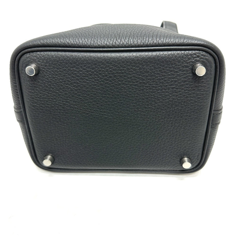 Hermes Handbag Taurillon Clemence black Picotan Lock PM Women