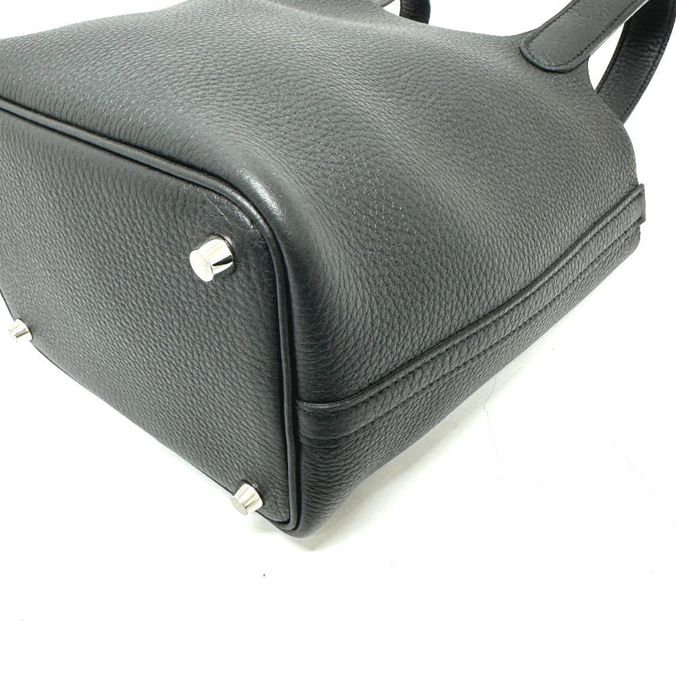 Hermes Handbag Taurillon Clemence black Picotan Lock PM Women