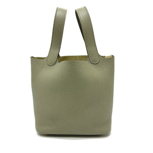 Hermes Handbag Taurillon Clemence gray Picotan Lock PM