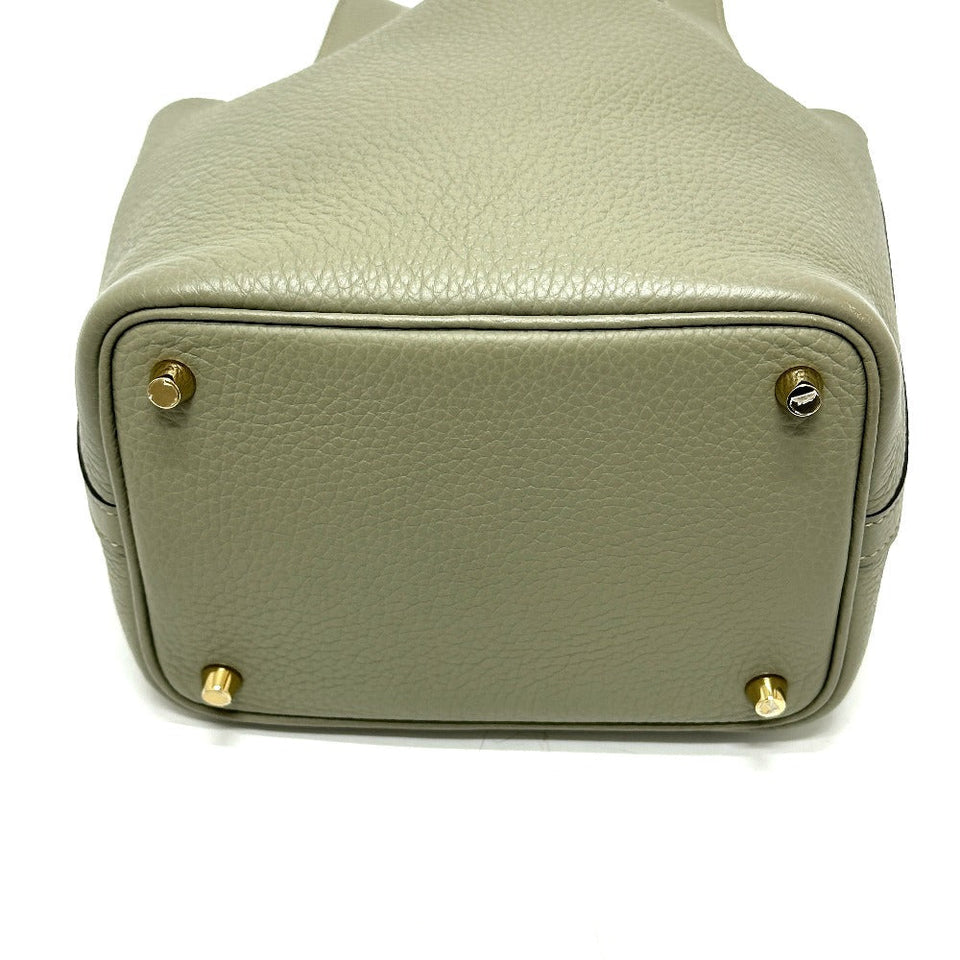 Hermes Handbag Taurillon Clemence gray Picotan Lock PM