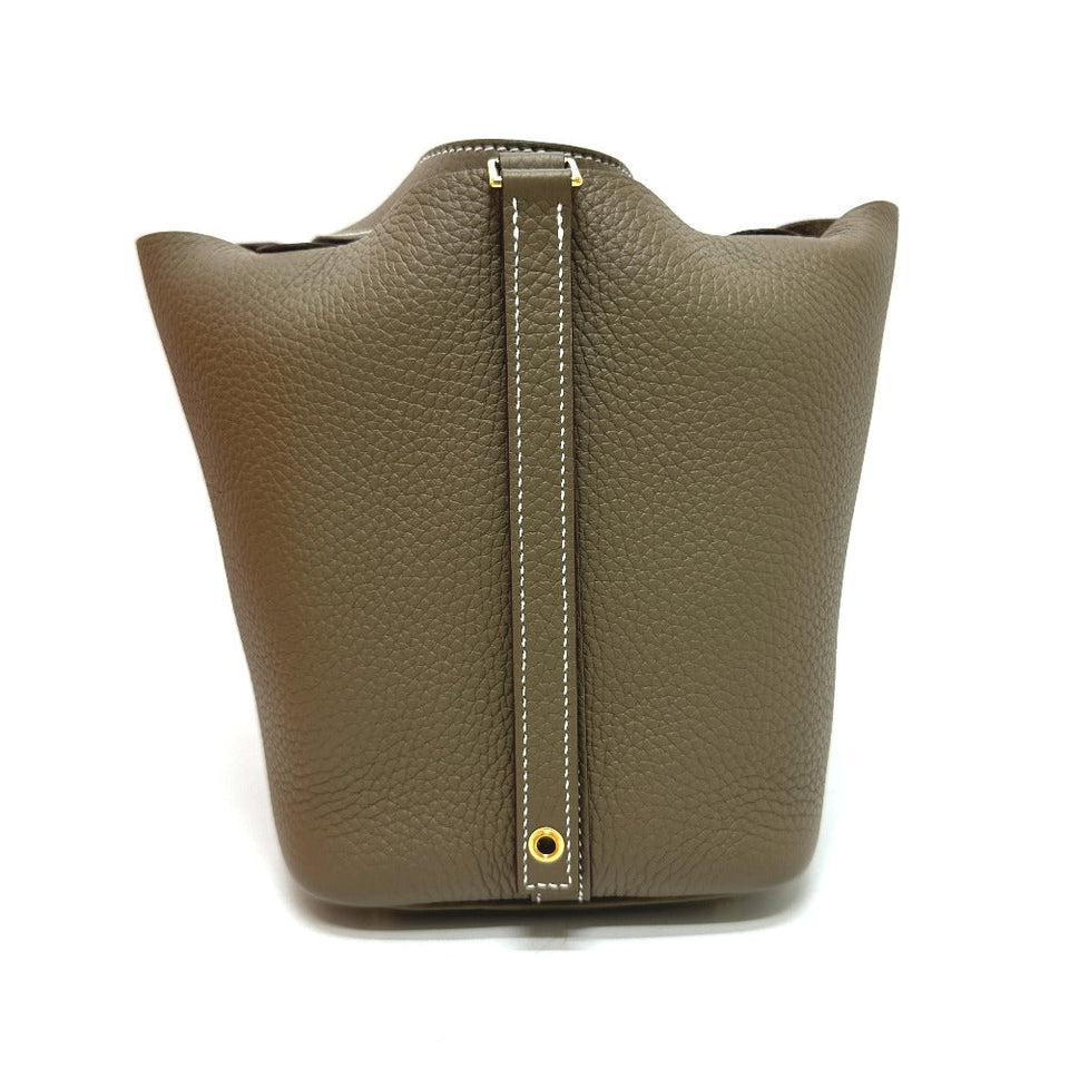 Hermes Handbag Taurillon Clemence beige Picotin Lock PM Bag